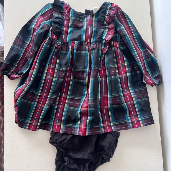 Gap Christmas Dress Red and Green Dress 12-18 months - Picture 1 of 5